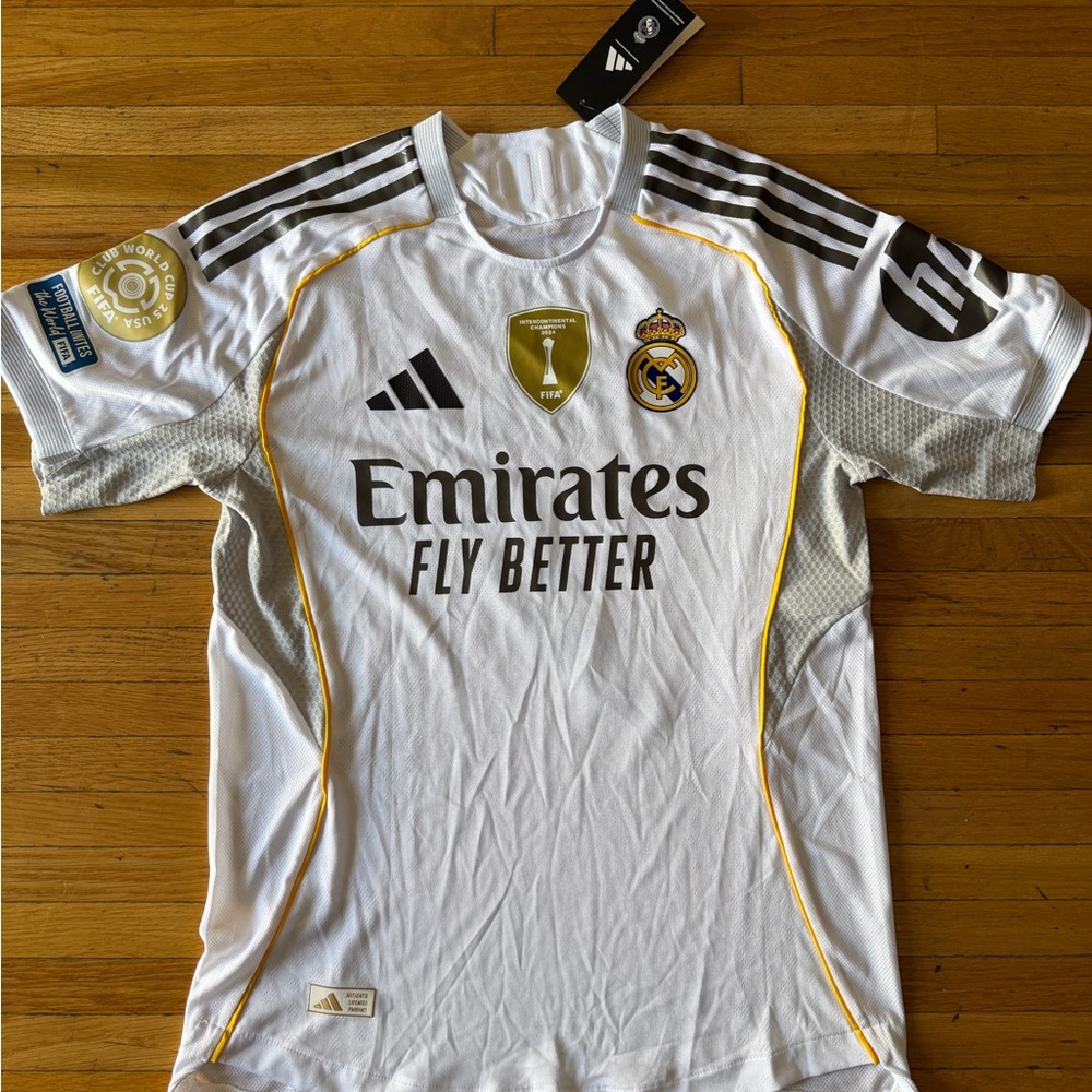 Real Madrid White Soccer Jersey vini Jr player version club World Cup